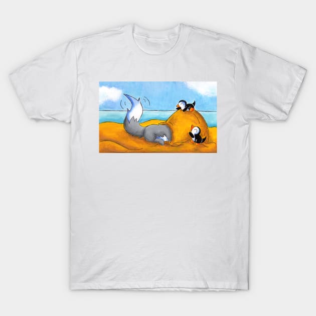 Sandy Snow House T-Shirt by KristenOKeefeArt